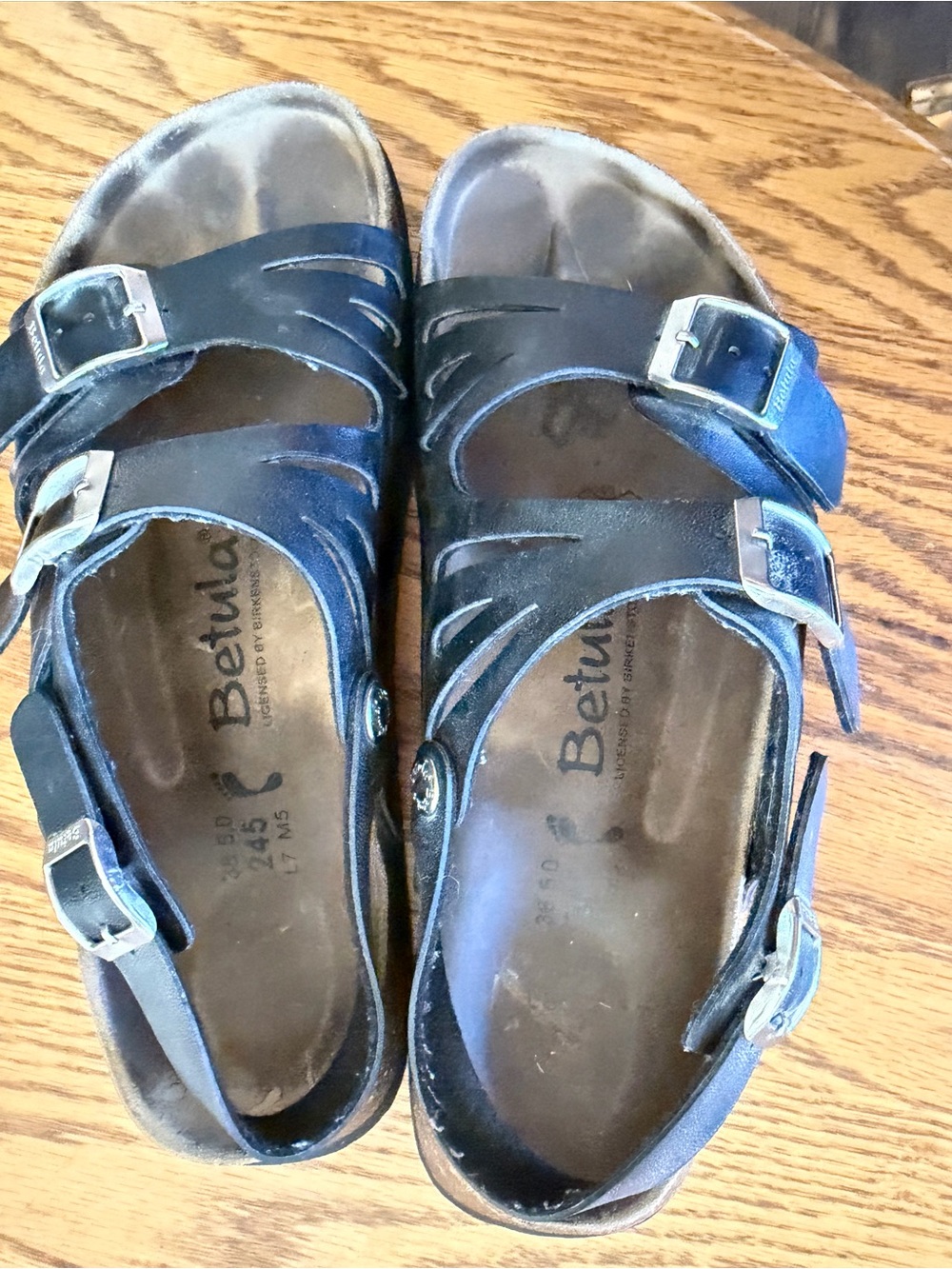 Black Birkenstock Betula Miami (discontinued two-strap w/back strap sandal) - Picture 7 of 8